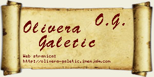 Olivera Galetić vizit kartica